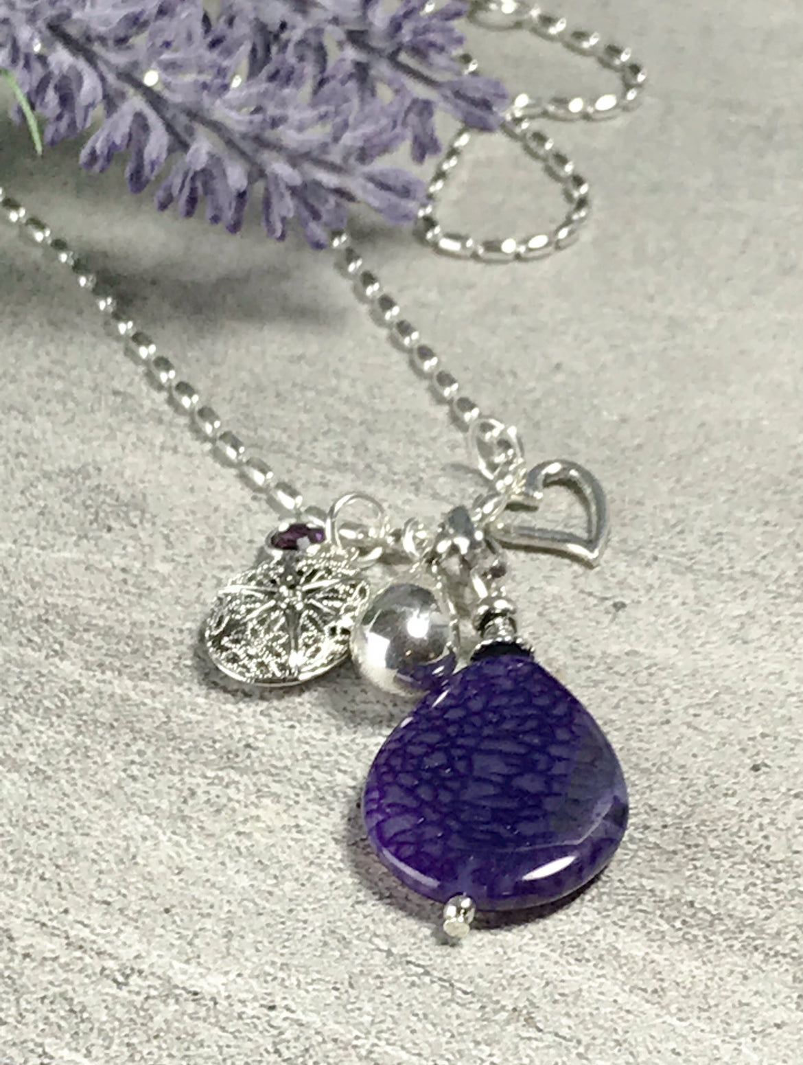 Soul Stone Necklace – Purple Agate