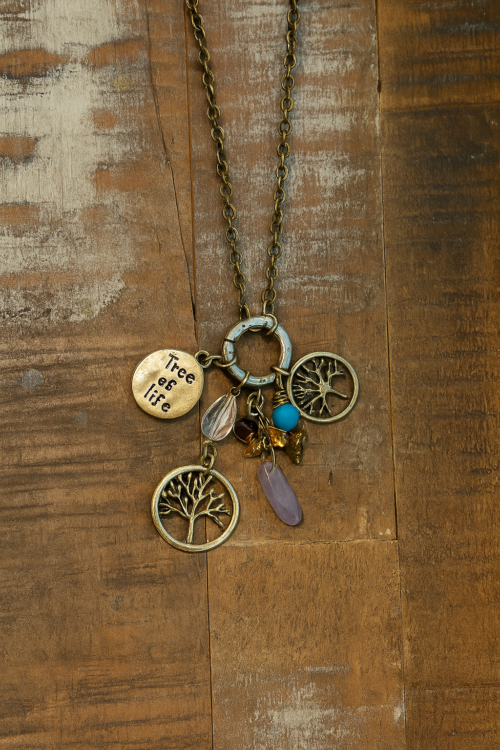 Rooted Radiance – Tree of Life Charm Necklace