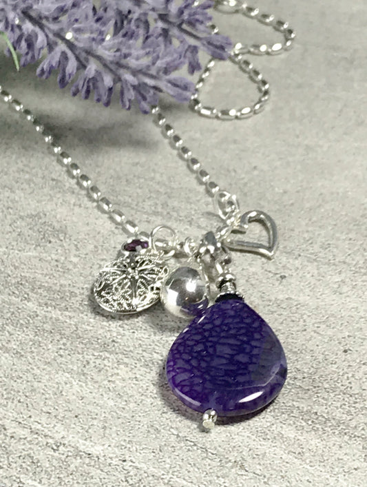 Soul Stone Necklace – Purple Agate