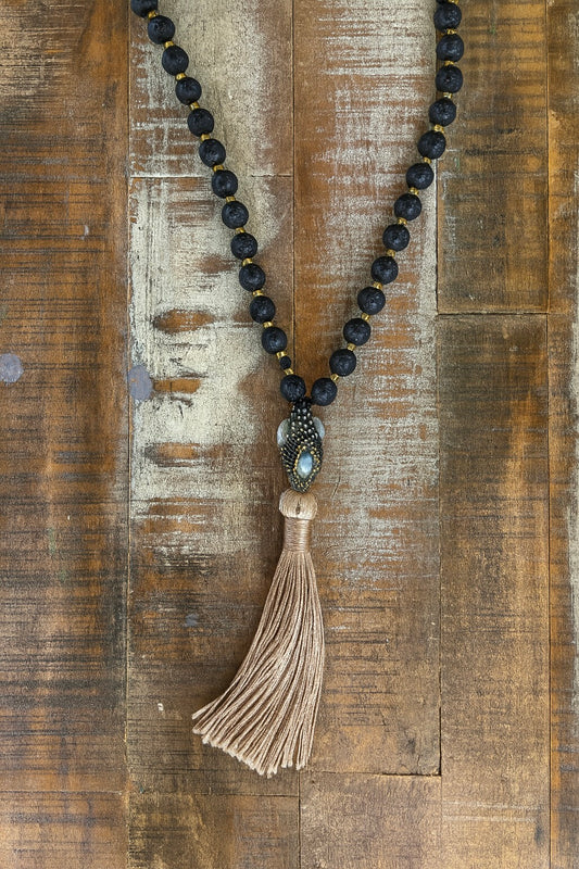 Luna Lava Tassel Necklace – Grounded. Glowing. Gorgeous
