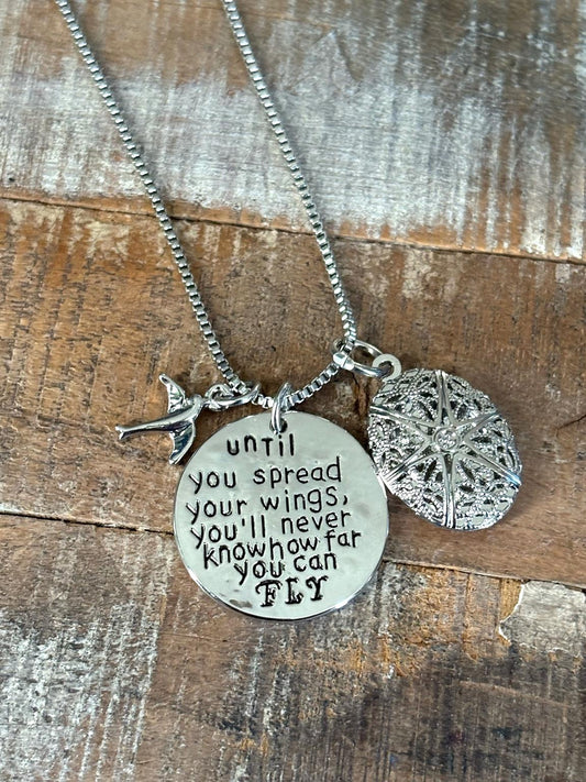 Spread Your Wings And Fly Diffuser Necklace
