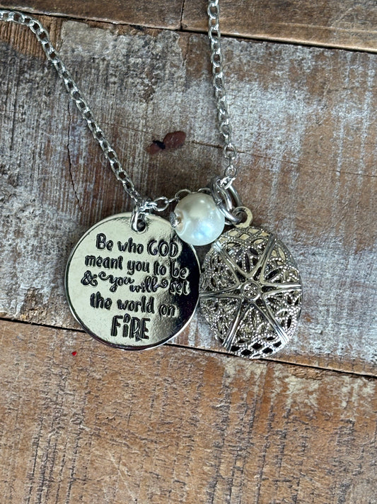 “Set the World on Fire” Diffuser Necklace